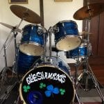 The Blue Shamrocks drum kit